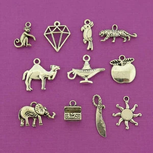 Aladdin Collection Antique Silver Tone 11 Different Charms - COL452 - Picture 1 of 1