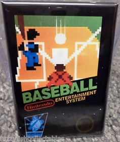 Baseball Nintendo NES Vintage Game Box  2"x3" Fridge Locker MAGNET
