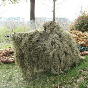 Grass Camouflage Cloak Desert Ghillie Poncho for Training Bow Hunting Sniper - Picture 1 of 7