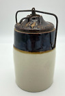 Antique No 2 THE WEIR Stoneware Fruit Canning Jar 6" Bail Top Lid Pat Date 1892