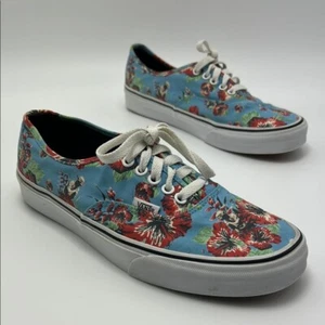 Vans may The Force Be With You Sneaker Yoda Aloha Blue Floral Canvas Shoes Lace - Picture 1 of 11