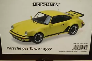 1:12 Minichamps Porsche 911 Turbo 1977 GIALLO CHIARO #125066108 - WH056 - Foto 1 di 5
