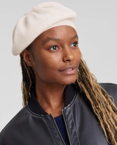 Charter Club Damen 100% Kaschmir Strick Baskenmütze - One Size - Creme - Bild 1 von 4