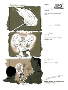 MARK SIMON Disney World 50th Anniversary Concept Art STUDIO COPY Page Signed #MS - Picture 1 of 4