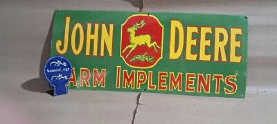 John Deere Porcelain Enamel Sign 36 x 15 Inches - Image 1 of 4