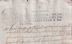 1770-PS-12 ESPAÑA SPAIN REVENUE SEALLED PAPER 1770 SELLO 4to. - Picture 1 of 2