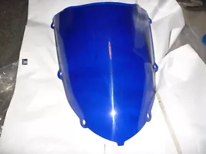 KAWASAKI ZX10R 2004 - 2005 C1 C2, Z750S 2005 - 2006, BLUE DOUBLE BUBBLE SCREEN - Picture 1 of 7