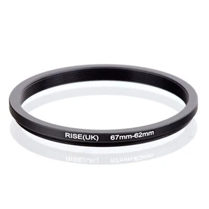 RISE(UK) 67mm-62mm 67-62 mm 67 to 62 Step down Ring Filter Adapter black - Picture 1 of 3