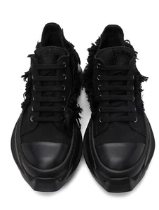 Rick Owens Drkshdw S/S 2021 Abstract Denim Tonal Distressed Low Sneaker. SZ 45 - Picture 1 of 10