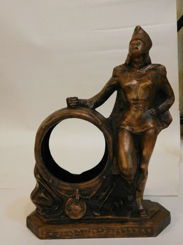 Spelter Clock Base Bronze Tone Marching Band Leader  Seth Thomas Sessions VTG Cover