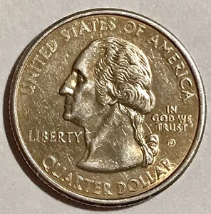2002 D Indiana State Quarter Improperly Annealed Planchet Error Coin Beautiful - Picture 1 of 2