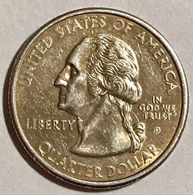 2002 D Indiana State Quarter Improperly Annealed Planchet Error Coin Beautiful - Image 1 of 2