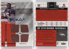 2006 Fleer Hot Prospects HP Materials Red /99 Brandon Marshall Rookie Auto RC