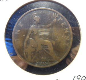 UK GB  1901  1 Penny * Queen Victoria   * 👀