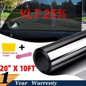 25% VLT Uncut Roll Window Tint Film UV Block 20" x 10ft Car Home Office Glass. - Picture 1 of 11