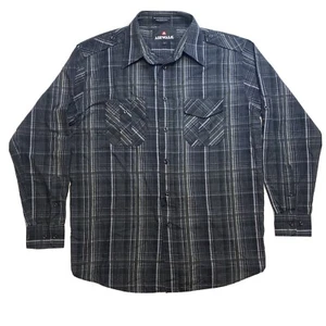 Airwalk Button Up Shirt Mens LG Multicolor Long Sleeve Cotton Plaid Casual Shirt - Bild 1 von 10