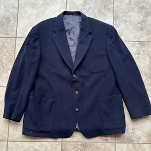 Chaqueta Blazer J Crew Lana Cachemira Abrigo Deportivo Para Hombre XL Negra De Colección EE. UU. - Imagen 1 de 10