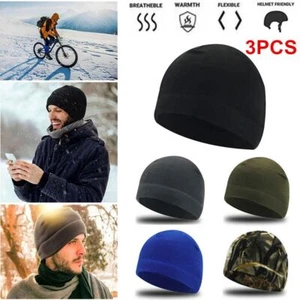 3 Packs Military Tactical Skull Cap Winter Warm Fleece Windproof Ski Beanie Hats - Picture 1 of 17