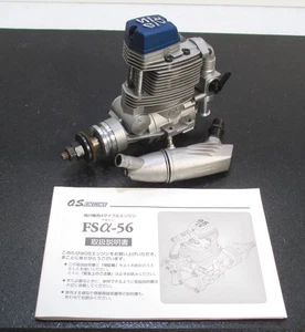 O.S. FS Alpha-56 9.32cc 4-stroke glow engine with muffler, used for R/C airplane - Picture 1 of 24