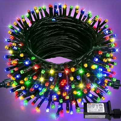 8 Modes Waterproof 200 LED White Christmas Lights Outdoor, 66Ft Christmas Tree - Image 1 of 4
