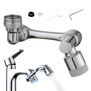 1080 Degree Swivel Faucet Extender, Sink Water Faucet Aerator Extension in Brass - Picture 1 of 11