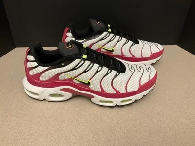 New! Mens Nike Air Max Plus White/Black/Rush Pink Athletic Shoes. Size 12. Nice! - Image 1 of 4
