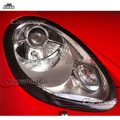Faros de fibra de carbono cejas párpados para Porsche 987 S Cayman Boxster 2005-08 Foto 1 de 4