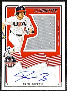 2025 Panini Stars and Stripes - USA Signatures Silhouettes Drew Burress /199 - Bild 1 von 2