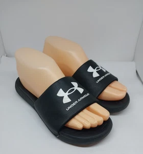 Under Armour Youth SL Slides Sandals - Black Size 5 - Picture 1 of 7