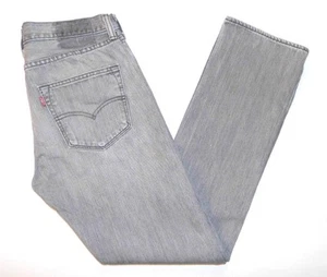 LEVI'S - Men's Vintage 501 Original Fit Jeans 32"W X 32"L Grey Work Biker Grunge - Picture 1 of 6
