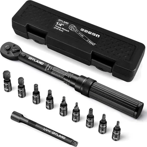 1/4 Zoll Antrieb Click Drehmomentschlüssel Set, 2-24 Nm Fahrrad Drehmomentschlüssel Set - Bild 1 von 7