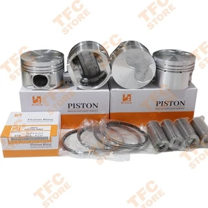 QD32 Piston Kit & Piston Ring Set With Pin Clips For Nissan Engine STD - Picture 1 of 4