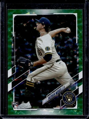 2021 Topps Update Patrick Weigel RC Green Foilboard Rookie #357/499 Brewers - Image 1 of 2