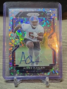 Azeez Ojulari 2021 Prizm No Huddle Silver Disco Auto Giants Rookie RC 386 SP F - Foto 1 di 2