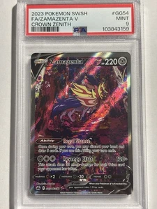 PSA 9 MINT Zamazenta V GG54/GG70 - Crown Zenith Galarian Gallery Holo - Bild 1 von 2