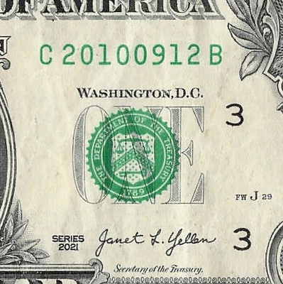 SEP 12 2010 Birthday Fancy Serial Number Date Note One Dollar Bill 09 12 2010 - Image 1 of 4