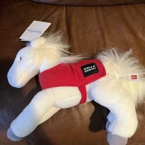 Wells Fargo Legendary Pony Snowflake 2011 White Horse Red Saddle 13" Plush - Picture 1 of 7