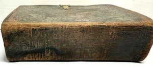 Holy Bible Old & New Testament  New York American Bible Society Leather - 1868 - Picture 1 of 14