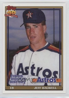 2018 Topps Archives Topps Rookie History Purple /150 Jeff Bagwell #4T HOF - Image 1 of 2