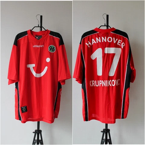2004 / 2005 Hannover 96 Home #17 Krupnikovic Soccer Jersey shirt Football XXL Cover