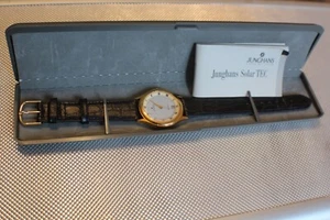 ORIGINAL JUNGHANS SOLAR TEC HERRENUHR NEU 1998 vergoldet Mercedes #8231 - Bild 1 von 8