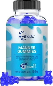 Vihado blaue Männer Gummies - Extra starke sofort Rezeptur hochdosiert - mit L-A - Bild 1 von 7