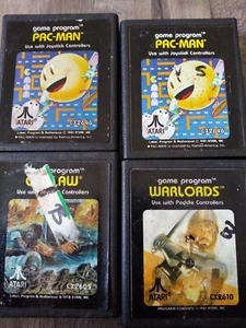 Atari 2600 PAC-MAN Outlaw Warlords Cartridge Bundle Games - Picture 1 of 2