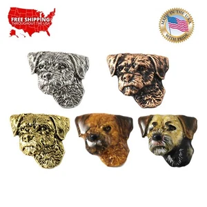 Pin o imán de solapa Border Terrier para perro Creative Pewter Designs, D032 - Imagen 1 de 11