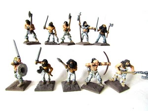 A4 LOTR WELL PAINTED WILDMEN / HILLMEN INFANTRY METAL MODELS X 10 - Picture 1 of 3