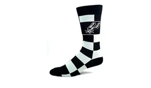 Calcetines de baloncesto San Antonio Spurs negros y grises multibloque a cuadros - Imagen 1 de 1