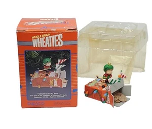 Vtg 1992 WHEATIES Enesco Cereal Hockey "Christmas is my Goal" Christmas Ornament - Picture 1 of 15