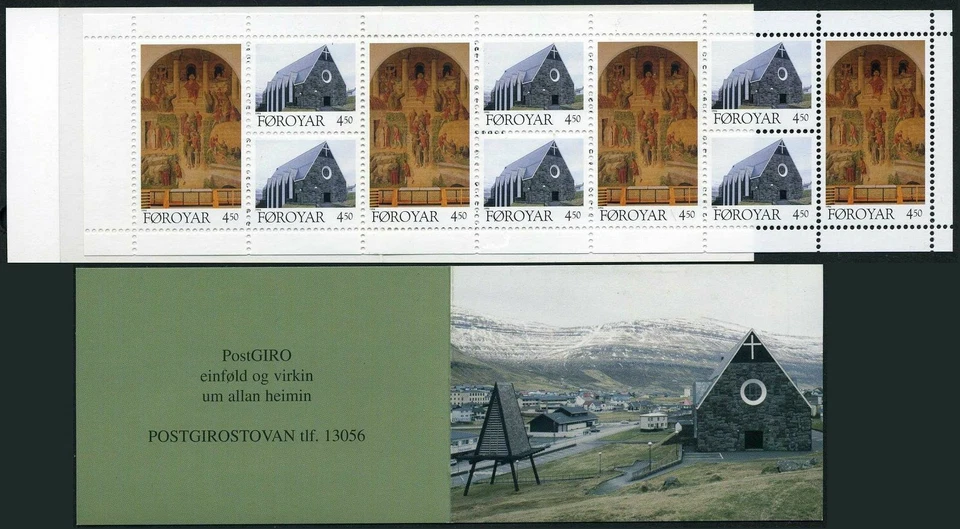 Faroe 310-311a booklet,MNH.Mi MH 14. Christmas 1999.Christianschuech,Klaksvik. - Image 1 of 1