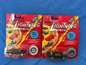 Coches de juguete diecast Johnny Lightning 1995 cardados personalizados Continental y Thunderbird - Imagen 1 de 10