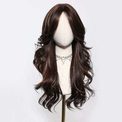 Black Brown Wig Wavy Synthetic Hair for Women Daily Party Wig - Image 1 of 4